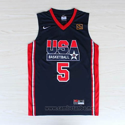 Camiseta USA 1992 David Robinson #5 Negro
